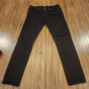 Paige black low rise y2k peg skinny jeans size 26